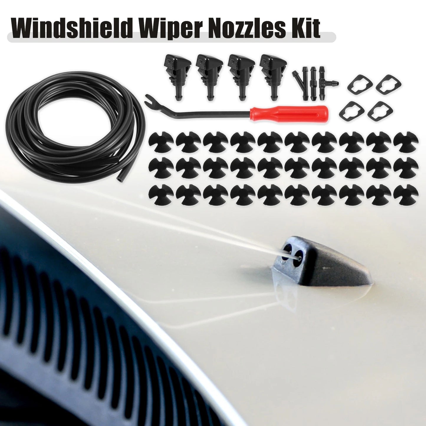 Set of 1 Front Windshield Washer Nozzle Kit for Dodge Avenger (2008–2014)