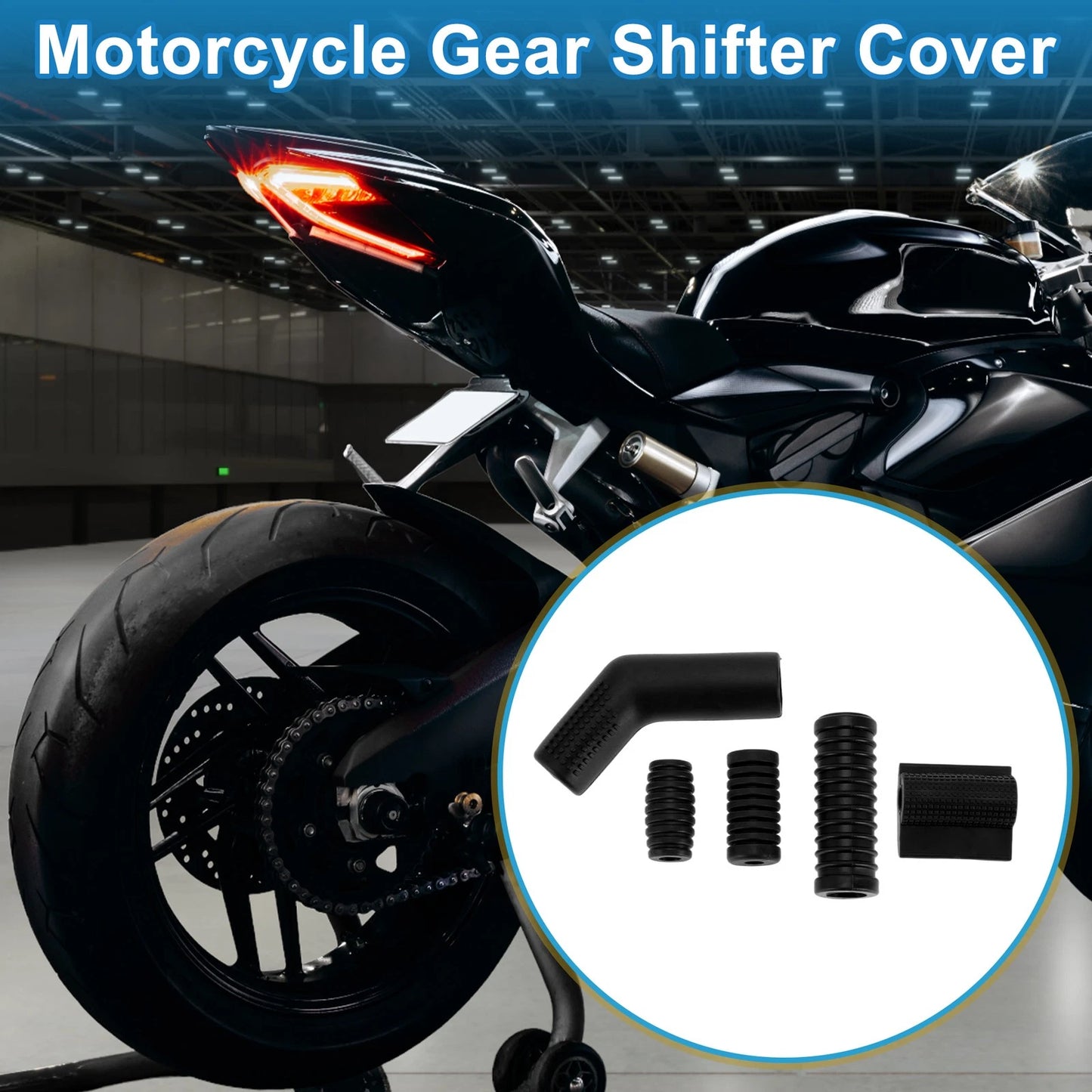 Set of 1 Universal Shift Pedal Shells Anti-Slip Rubber Pads