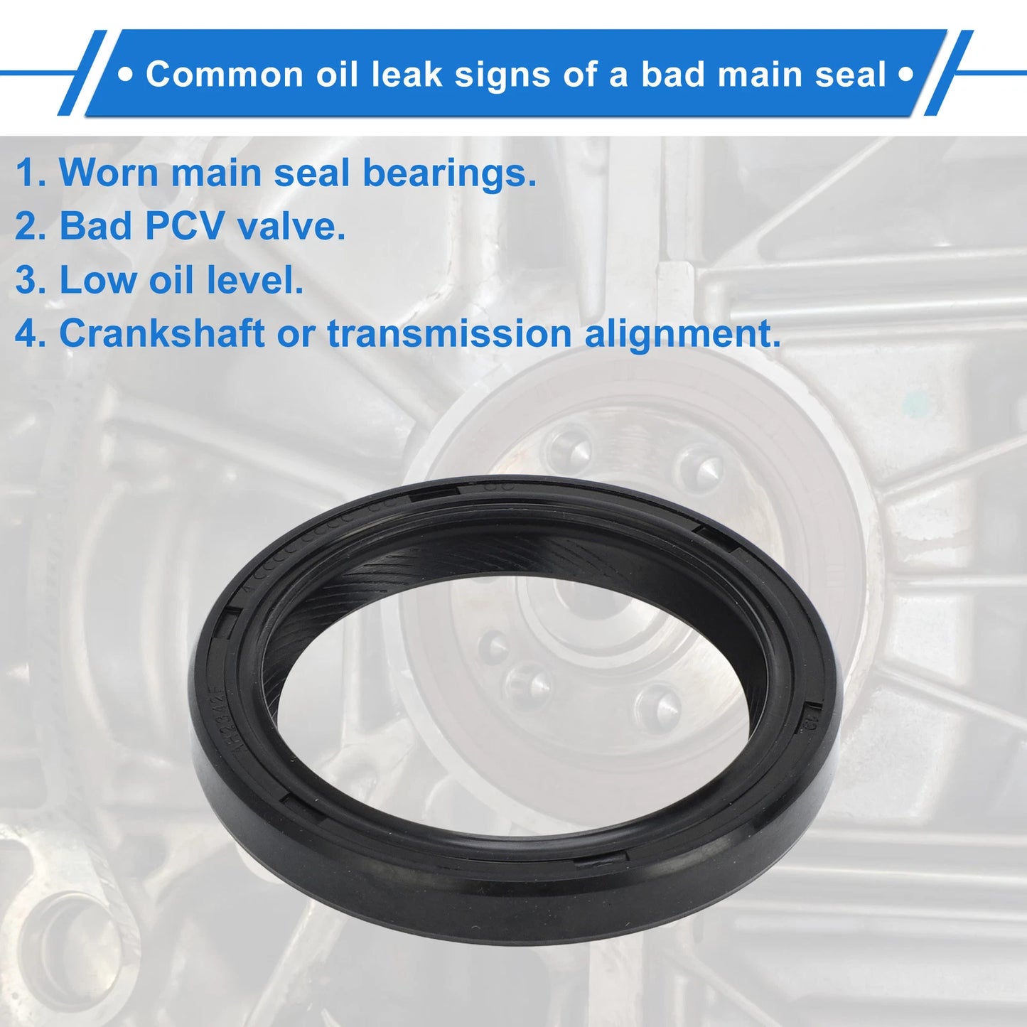 1 Pc Front Crankshaft Oil Seal for Hyundai Elantra, Kia Soul (2011–2019) No. 21421-2E300