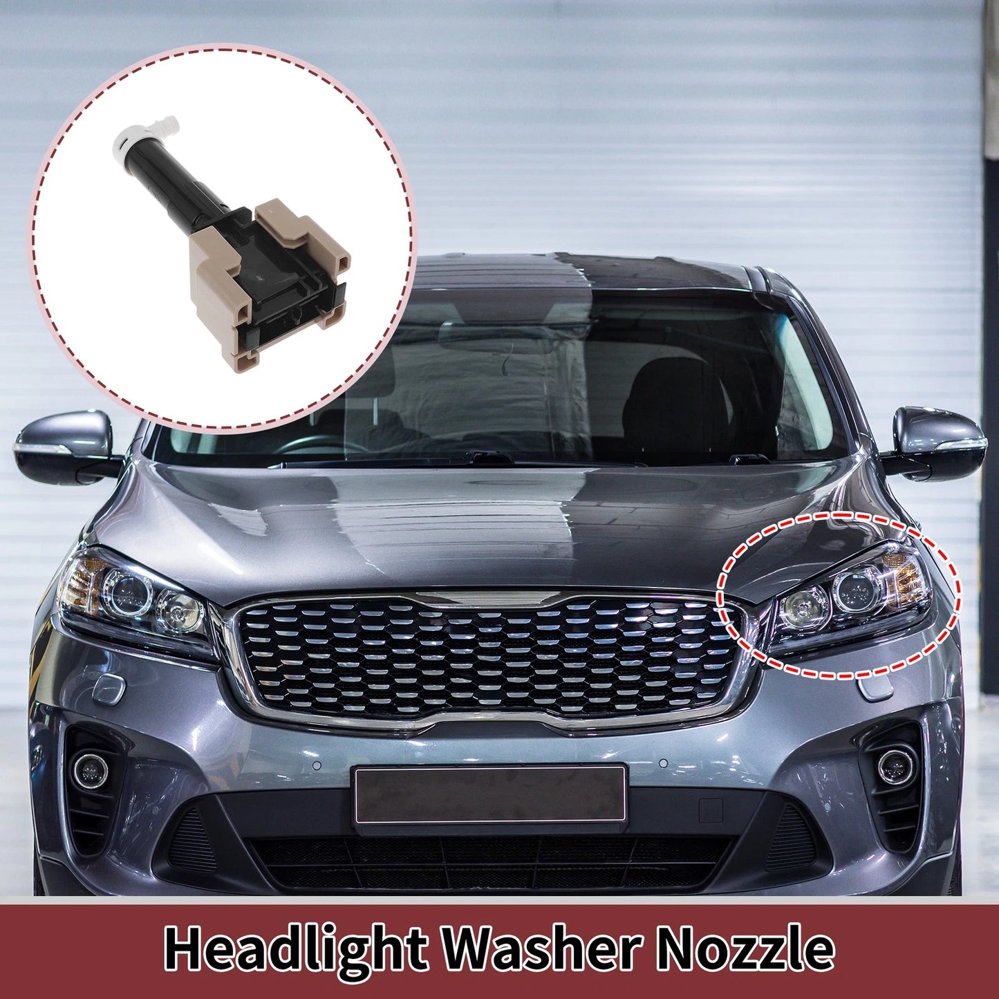 Front Driver Side Headlight Washer Nozzle for Mazda CX-7 (2010–2012) No.EH665182YA