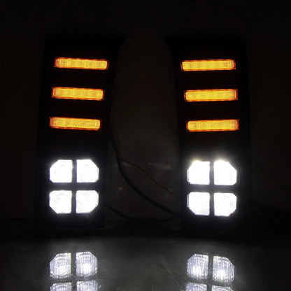 White LED 4-Eye DRL w Turn Signals for Toyota Tundra (2022–2023)