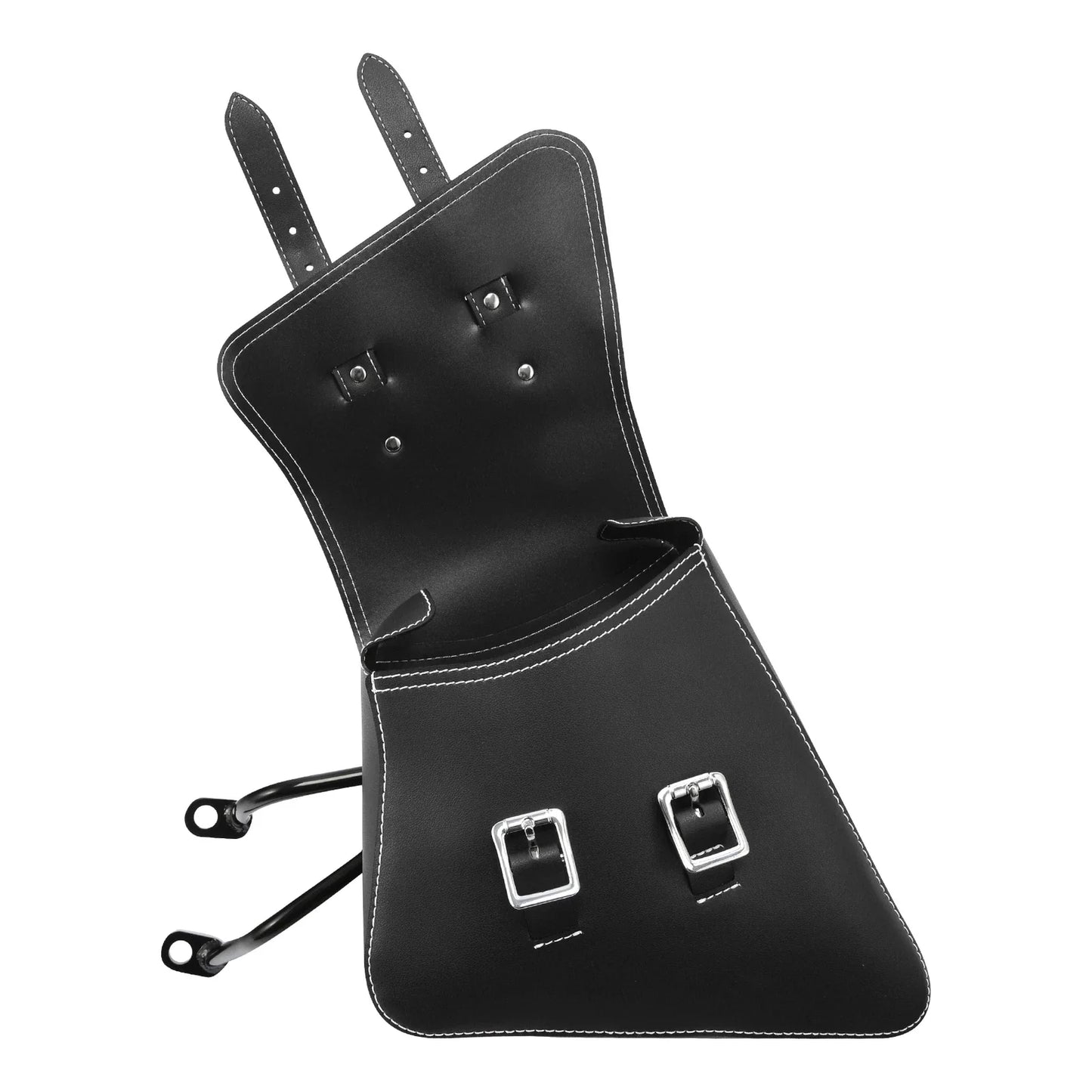 Black Side Bag Saddlebags for Harley Sportster Iron 883 1200 (2007-2020)