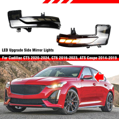 Dynamic LED Side Wing Mirror Turn Signal Light for Cadillac CT6 (2016–2023)