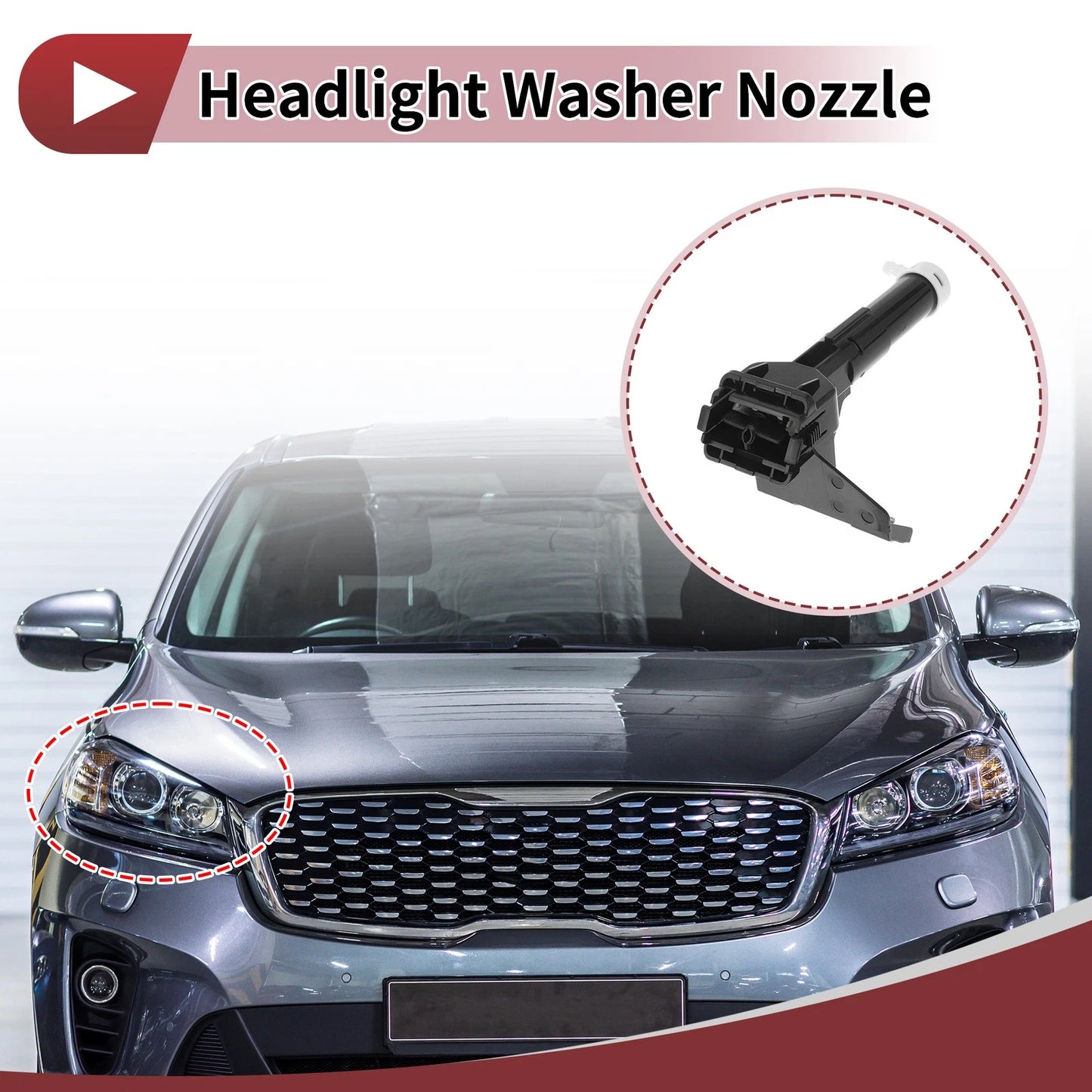 Front Passenger Side Headlight Washer Nozzle for Mitsubishi (No. 8264A194)