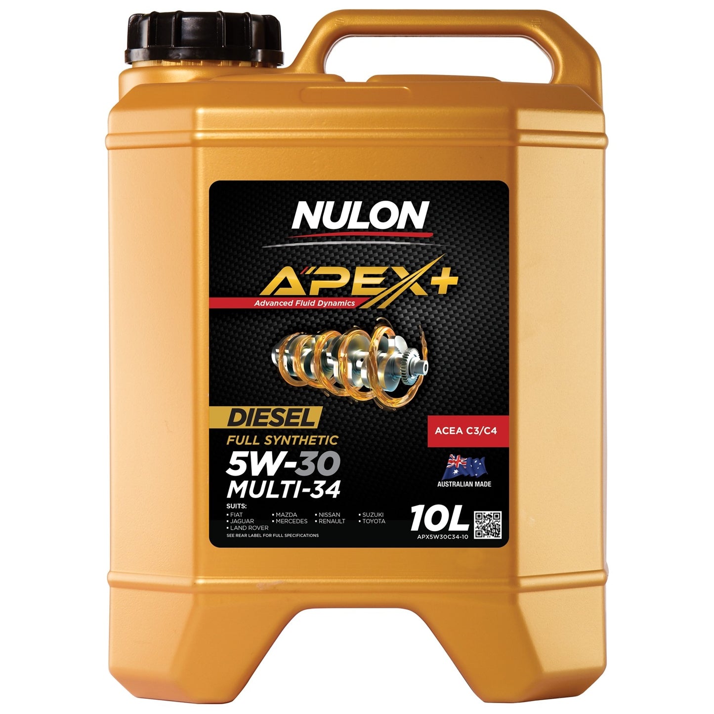 Nulon Apex+ 5W-30 Engine Oil for Multi (10L)