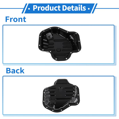1 Pc Engine Oil Pan for Toyota Camry (2007–2011) No.121010H050 Steel Black