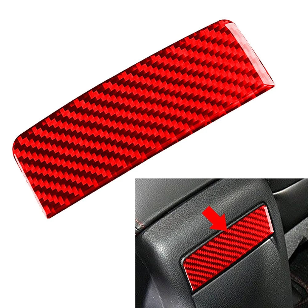 Rear Console Panel Cover Trim for Subaru WRX STI (2015–2021) Carbon Fiber Red