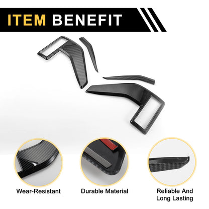 Fender Vent Cover Trim for Ford F-150 (2021–2024) Carbon Fiber Pattern Black