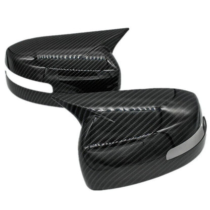 Side Mirror Covers Carbon Fiber Look for Mitsubishi Lancer EVO (2013-2016)