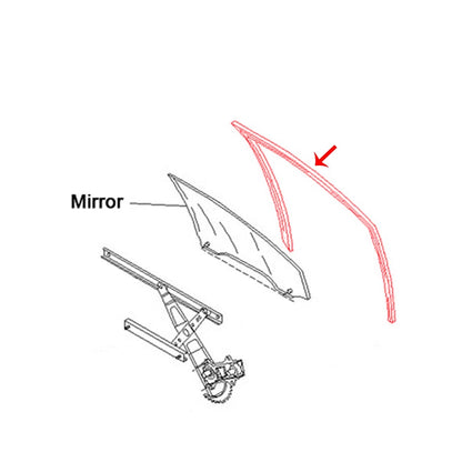 Weatherstrip Glass Run Channel for Honda City GD7 GD8 2002-2008