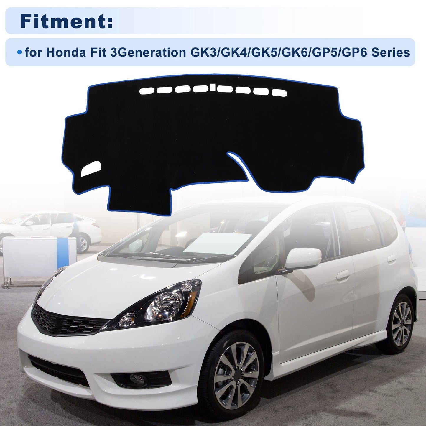 Dash Cover for Honda Fit (2015–2020) GK3/GK4/GK5/GK6/GP5/GP6 Polyester