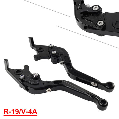 CNC Extendable Brake Clutch Levers for Yamaha YZF R1 (2009-2014) Black