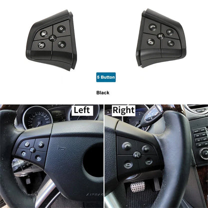 5 x Button Steering Wheel Control Switch for Mercedes W164 ML GL R (2006-2009)