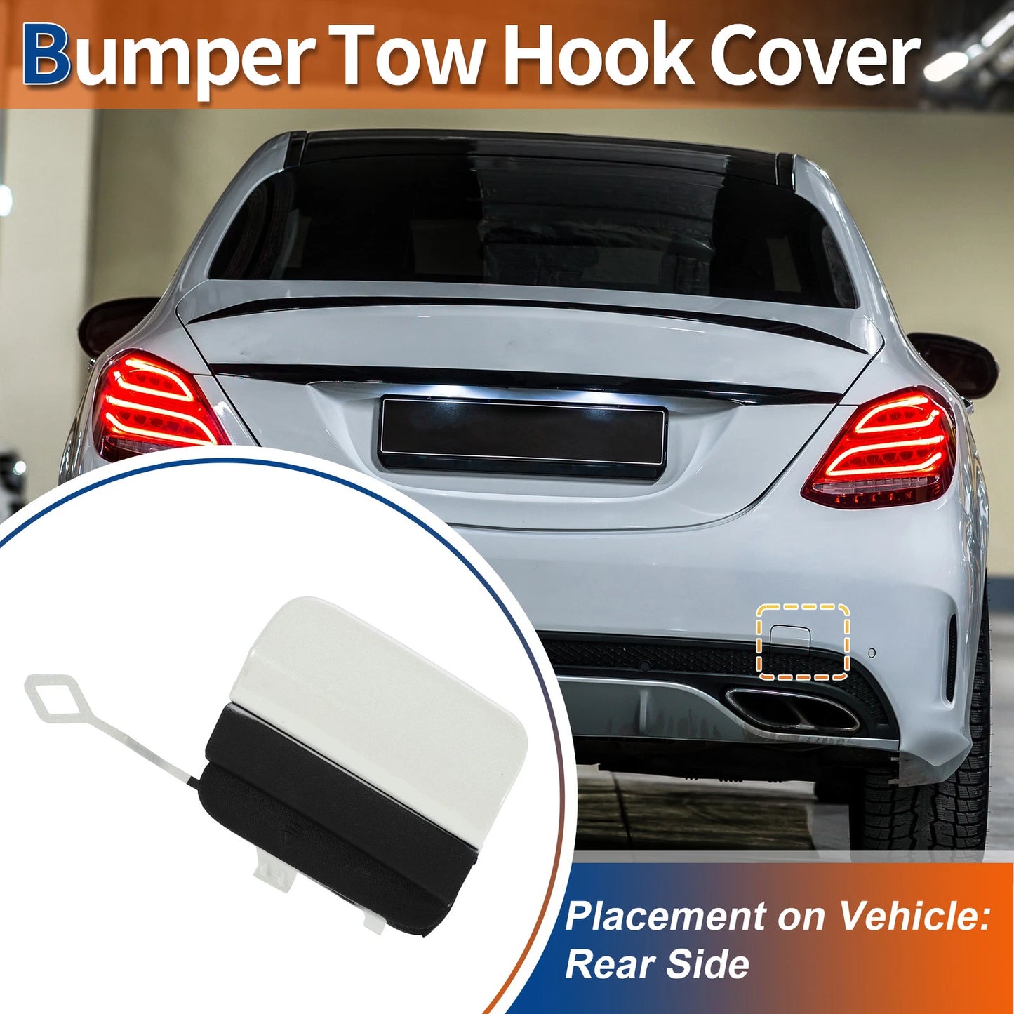 Rear Car Bumper Tow Hook Cover for Mercedes-Benz (A2058853303)