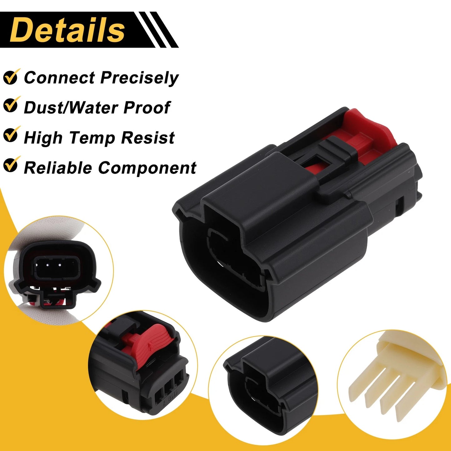 Set of 4 Ignition Coil Connector Plugs for Ford Flex (2009–2019) No. 9U2Z14S411EA