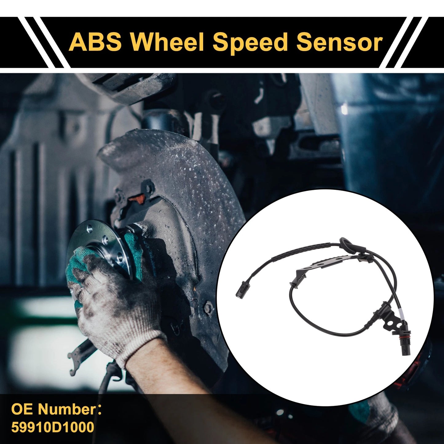 ABS Wheel Speed Sensor No. 59910D1000 for Kia K4 (2014–2017) Rear Left