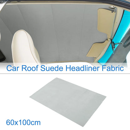Suede Fabric Headliner for Car Roof Repair (23.6"L x 39.3"W) Light Gray