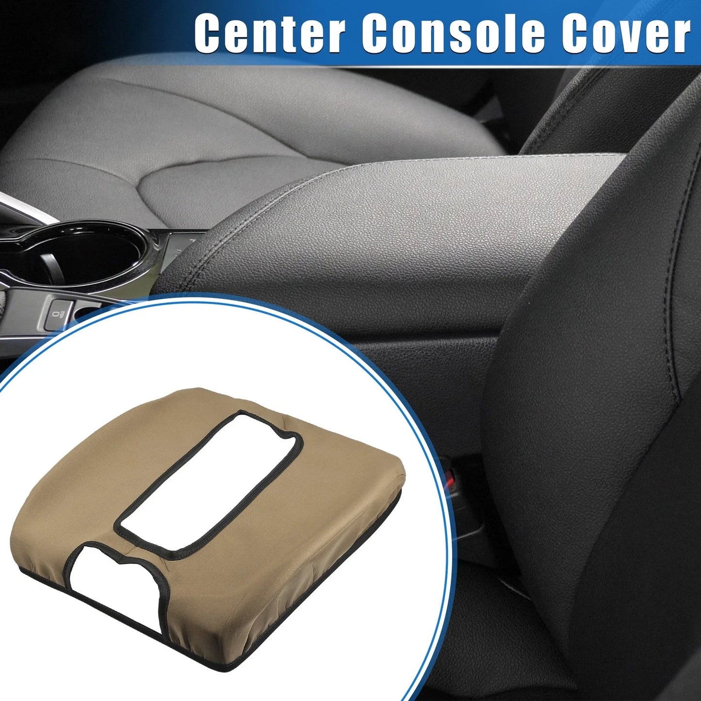 Armrest Protector Cover Pad for GMC Sierra 2014-2017 Deep Brown