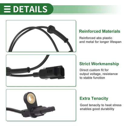 ABS Wheel Speed Sensor No.T2H48446 for Jaguar XE (2015–2020) Left Right Front