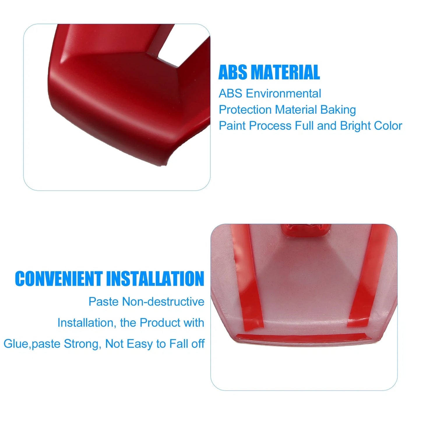 Red ABS Plastic Steering Wheel Cover Trim for Chevrolet Cruze (2010-2015)
