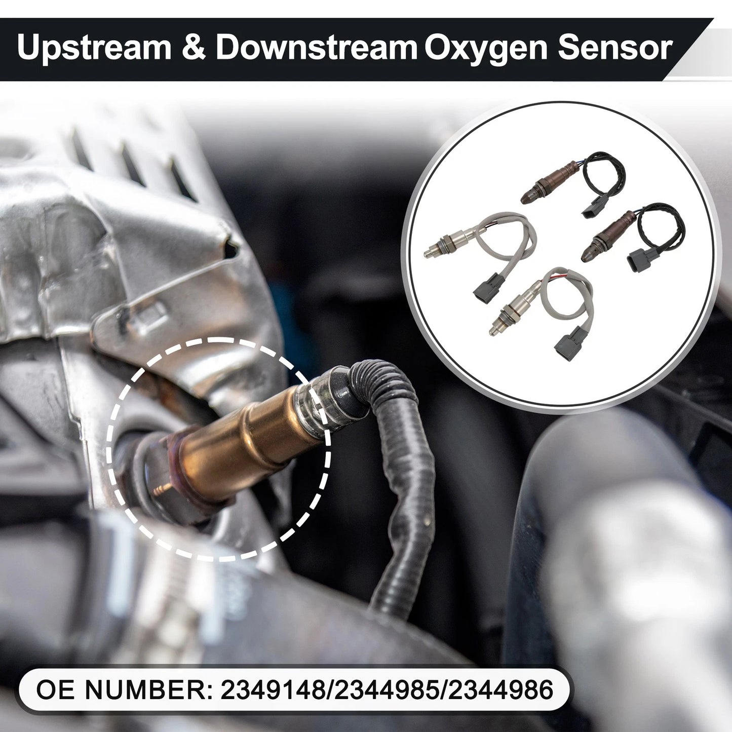 Set of 4 Upstream & Downstream Oxygen Sensors for Nissan Altima V6 (2002–2006) 2349148