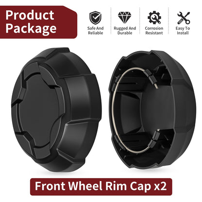 2 Pack Matte Black Rim Cap for Polaris Ranger Crew SP 570 (2022–2025)