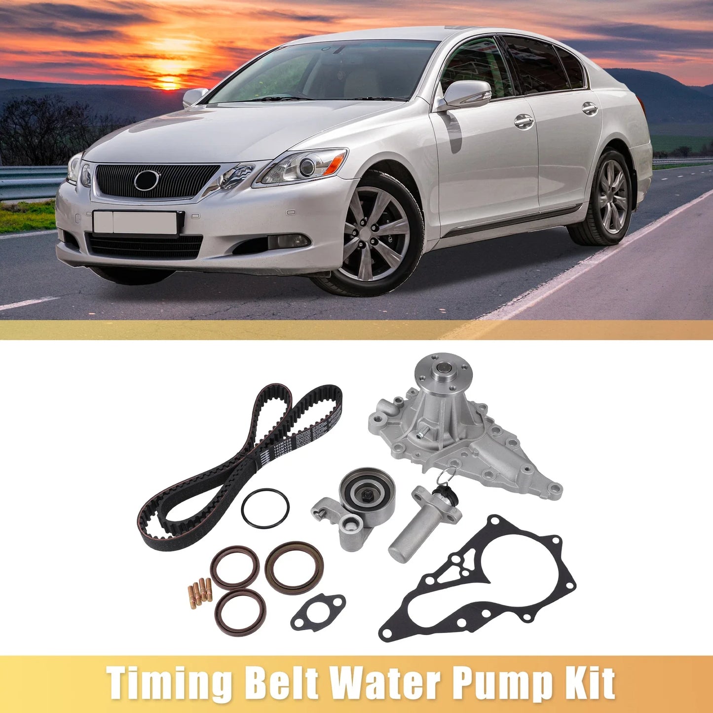Timing Belt Kit with Water Pump for LEXUS GS300 IS300 3.0L (2001-2005)