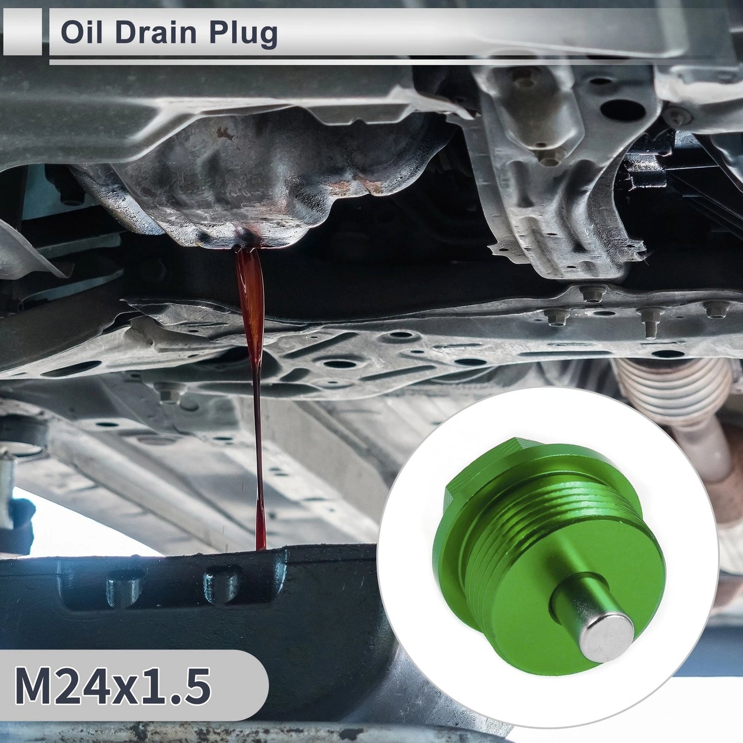 Set of 1 M24x1.5 Engine Oil Drain Plug with Gasket for Car Motorcycle Boat