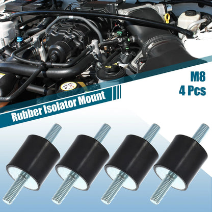 Set of 4 M8 Anti Vibration Rubber Isolator Dampers for Cars (30x30mm)