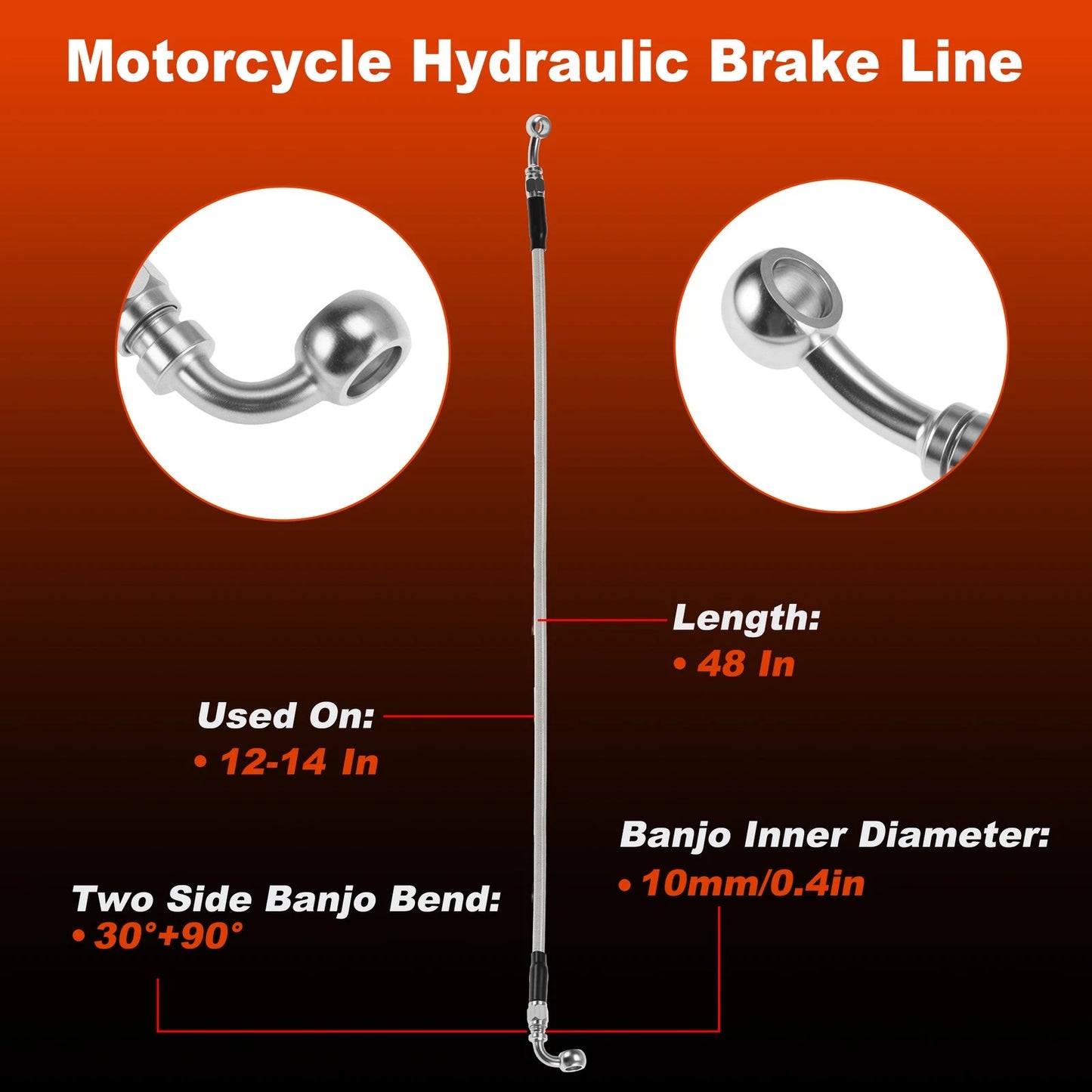 Brake Hose Oil Line for Harley Davidson (2004–2023) No. 46400-04
