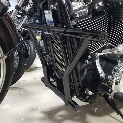 Matte Black Engine Guard Crash Bar for Harley Softail Street Fat Bob (2018-2024)