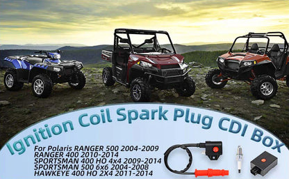 Ignition Coil Spark Plug CDI for Polaris Sportsman (2004-2014)