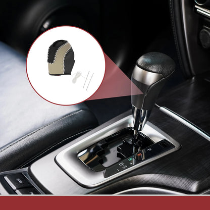 1Pc Gear Shift Knob Cover for Volkswagen Taos (2022–2023) Beige Black