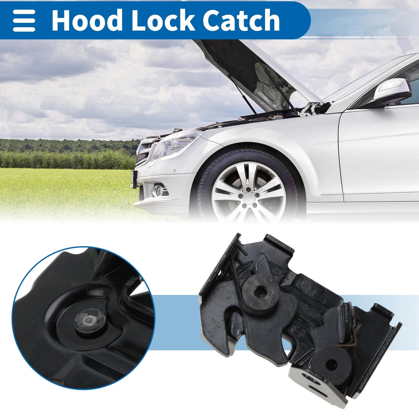 Hood Latch Assembly for Mercedes-Benz C250 (2012–2015) No. 2048800260
