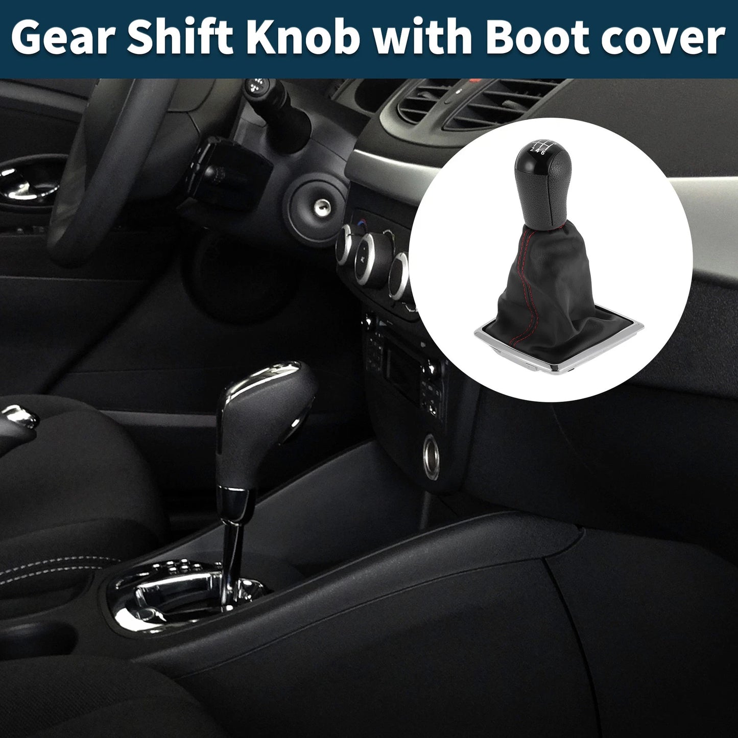 6 Speed Manual Gear Shift Knob with Cover for Ford Focus (2012–2018)