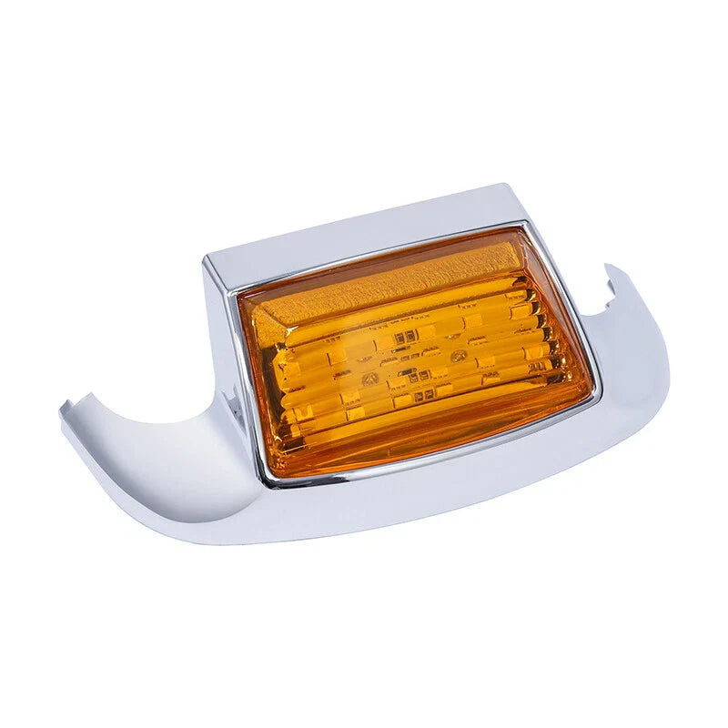 Chrome Orange Front Fender Tip Light for Harley FLHT FLT FLHS FLHR (1980-2013)