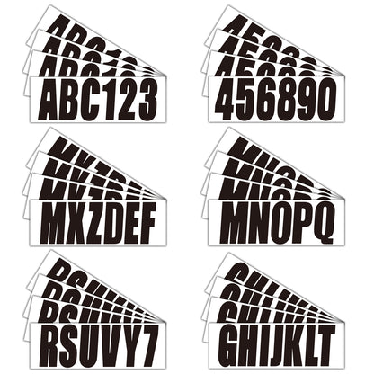 Set of 4 Custom Boat Registration Numbers Decals A-Z & 0-9