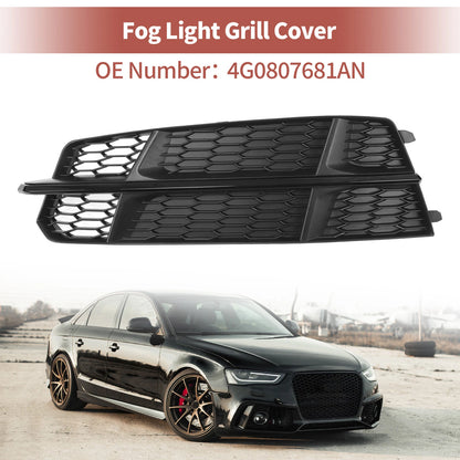 1pc Fog Light Grill for Audi A6 C7 S-Line (2012–2018) No. 4G0807681AN Black