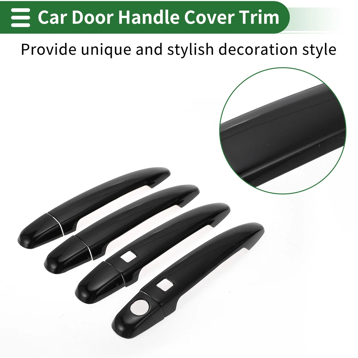 Door Handle Cover Trim for Toyota Highlander (2008–2013) Black