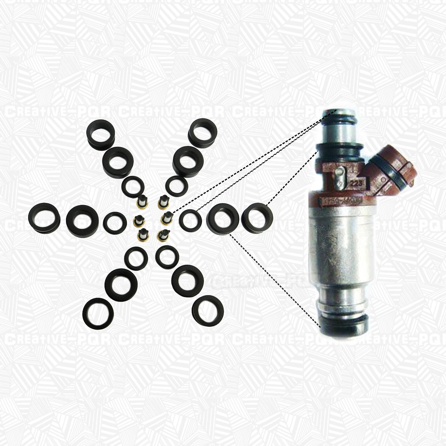 Injector Service Kit for Toyota Landcruiser 80 Series (1990–1997)
