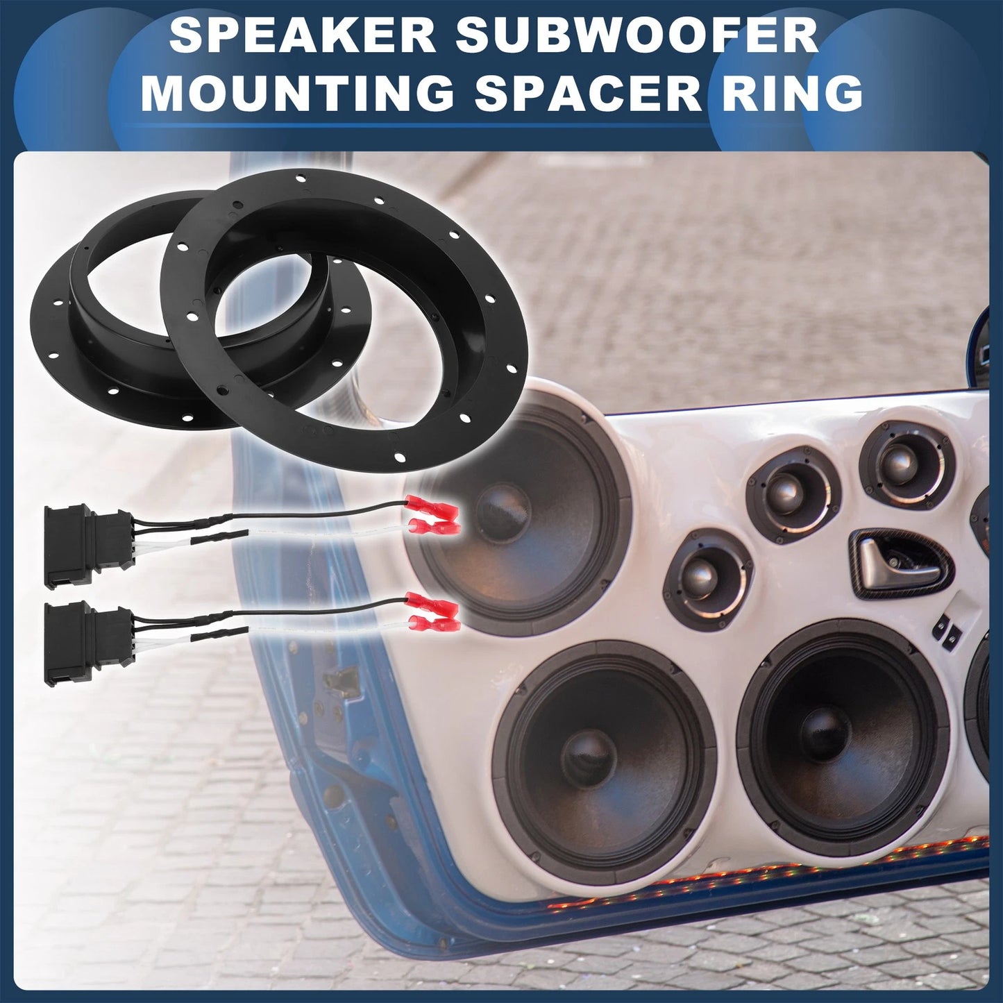 Set of 2 Speaker Spacer Rings for Volkswagen