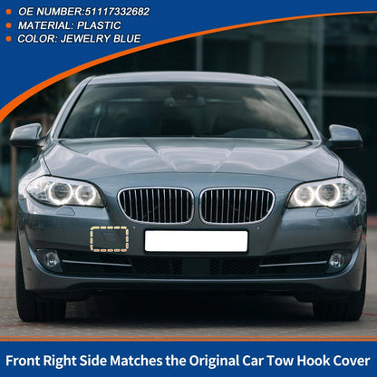 Tow Hook Cover Cap Front Right for BMW Jewelry Blue
