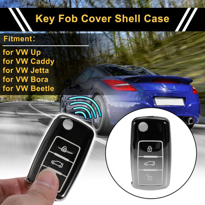 Gradient Black TPU Car Key Case for VW Up (2011–2023)