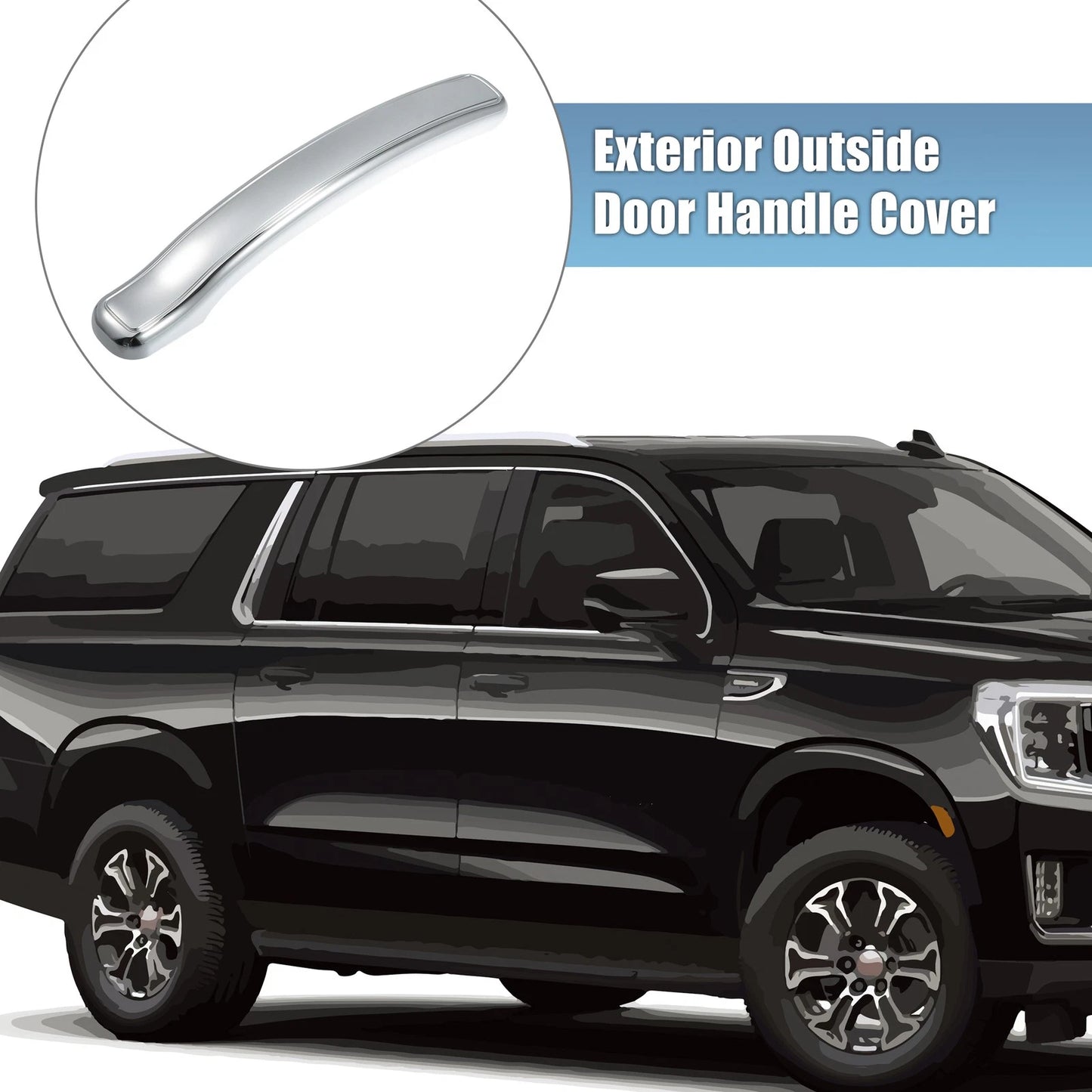 Set of 4 Door Handle Lever Covers for Chevy Silverado