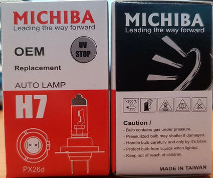 Set of 2 H7 Halogen Headlight Bulbs for Various Vehicles (12V 100W)