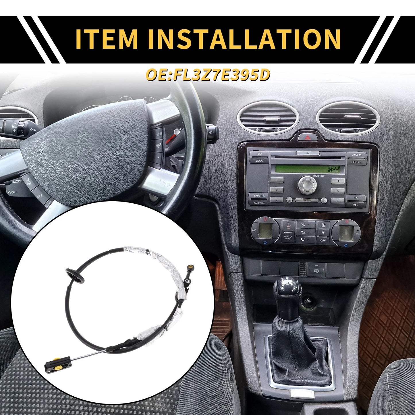 Auto Transmission Gear Shifter Cable for Ford F-150 (2015–2019) No.FL3Z7E395D
