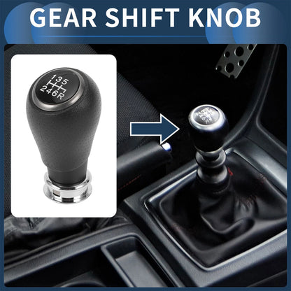 6 Speed Gear Shift Knob for Honda CR-V 2006-2011 Plastic Black Silver Tone