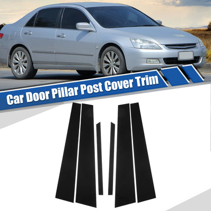 Glossy Black Door Window Pillar Posts Cover Trim for Honda Accord (2003–2007)