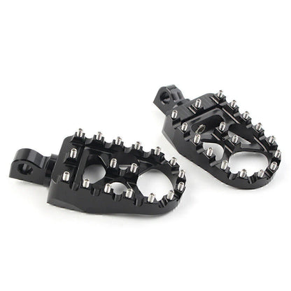 Black  Wide Fat Foot Pegs MX Style for Harley Dyna Sportster Bobber