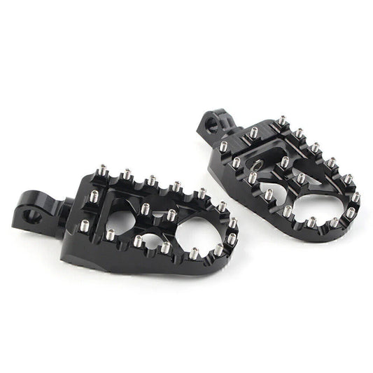 Black  Wide Fat Foot Pegs MX Style for Harley Dyna Sportster Bobber